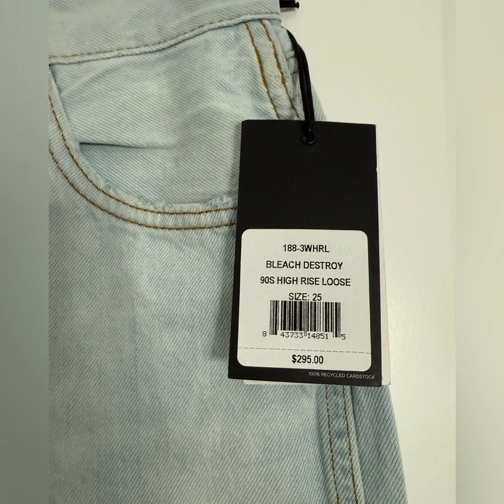$295 New Re/Done 90s High Rise Loose Bleach Destroy - 25